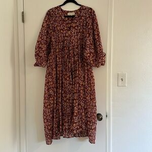 Daughters of India- Kyra Midi Dress in Sumac